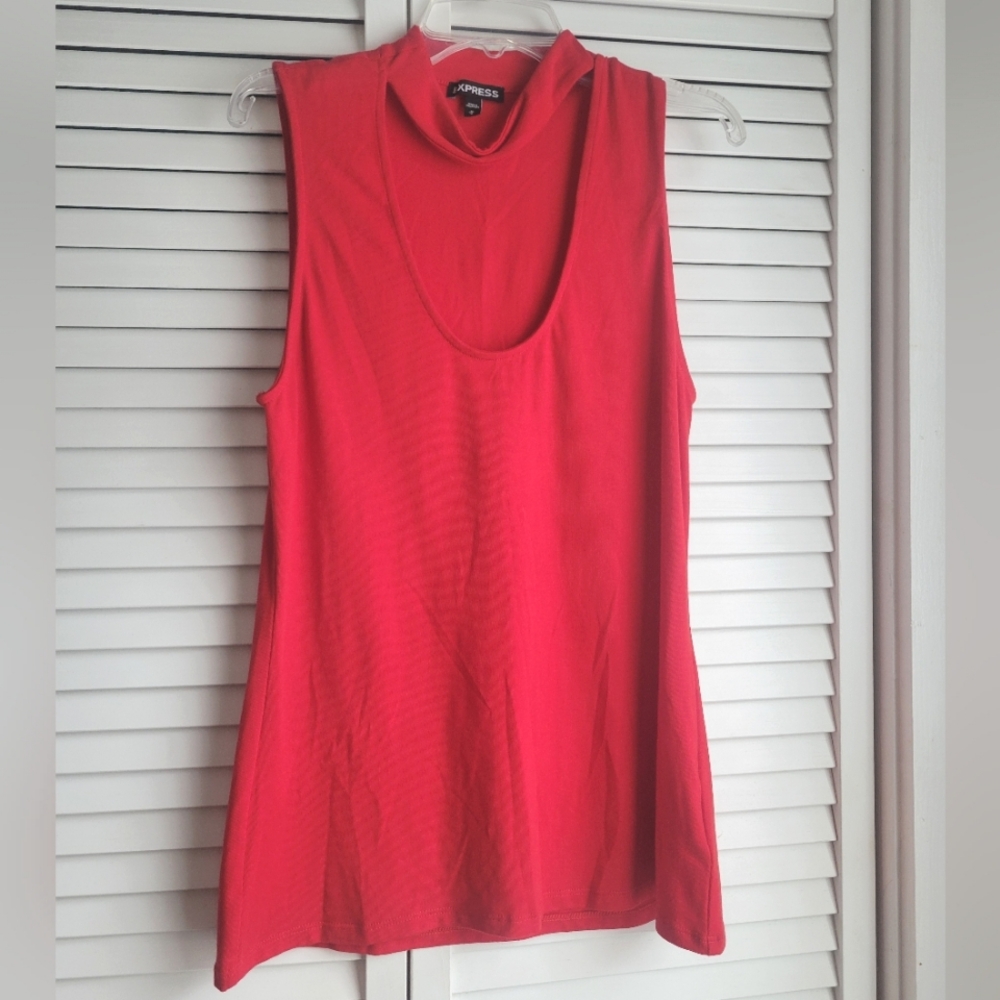 Red Choker Tank, Medium